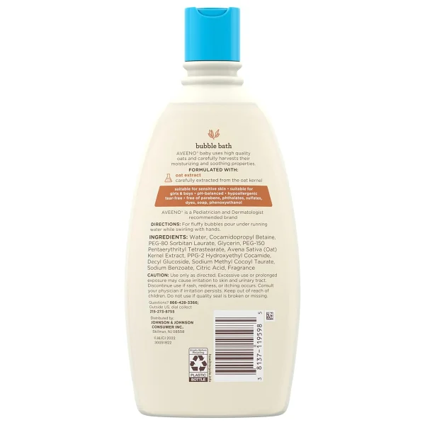 Aveeno Baby Sensitive Skin Banyo Köpüğü 568ml - Görsel 7
