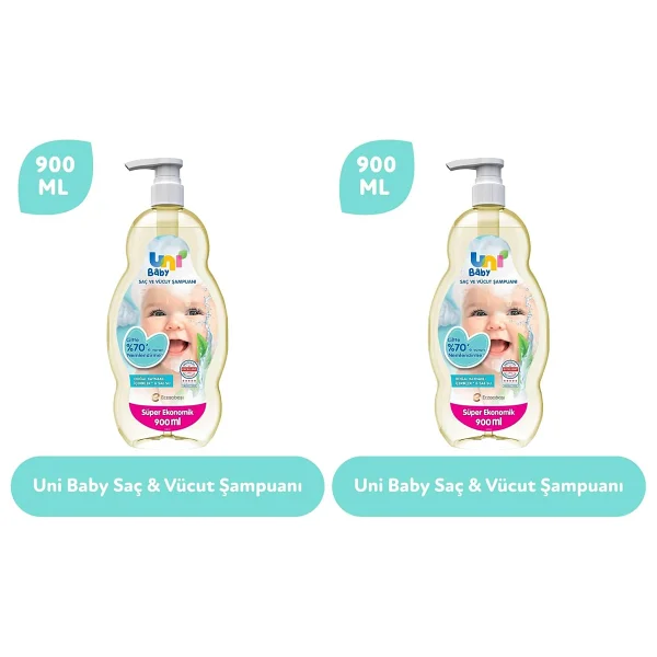 Uni Baby Saç Ve Vücut Şampuanı 900 Ml - Görsel 10