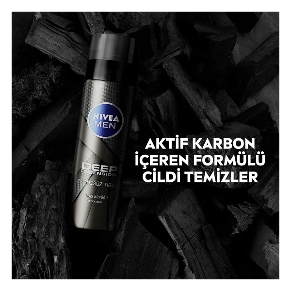 Nivea Men Deep Dimension 200 Ml Tıraş Köpüğü - Görsel 3