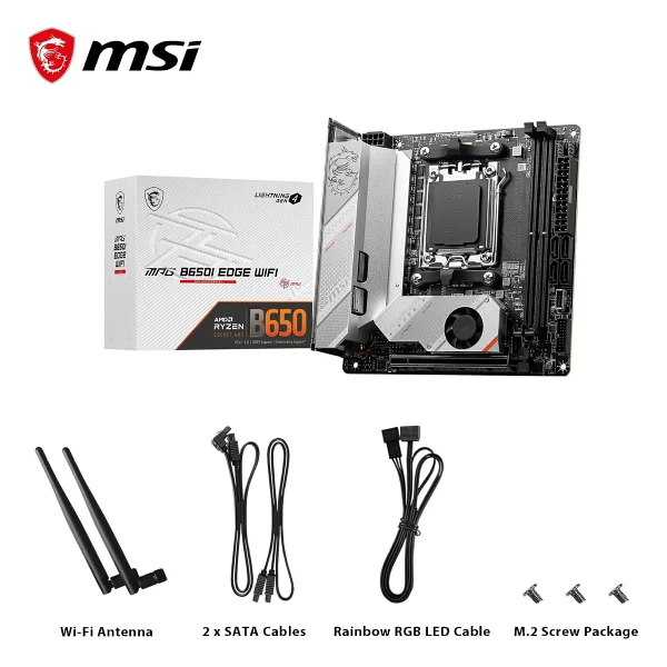 MSI MPG B650I Edge Wi-Fi AMD AM5 DDR5 Mini ITX Anakart - Görsel 9