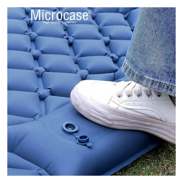 Microcase Su Geçirmez Pompasız Ayakla Şişen Tek Kişilik Katlanabilir Şişme Outdoor Kamp Yatağı AL4525 - Görsel 2