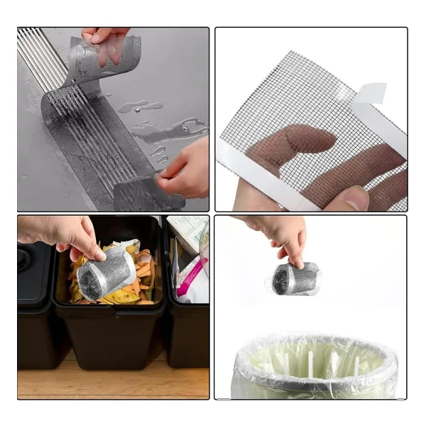 Mucit Home 10 Cm 4 Metre Çok Amaçlı Gider Süzgeci Sineklik Tamir Kiti Saç Kıl Tüy Tutucu - Görsel 5
