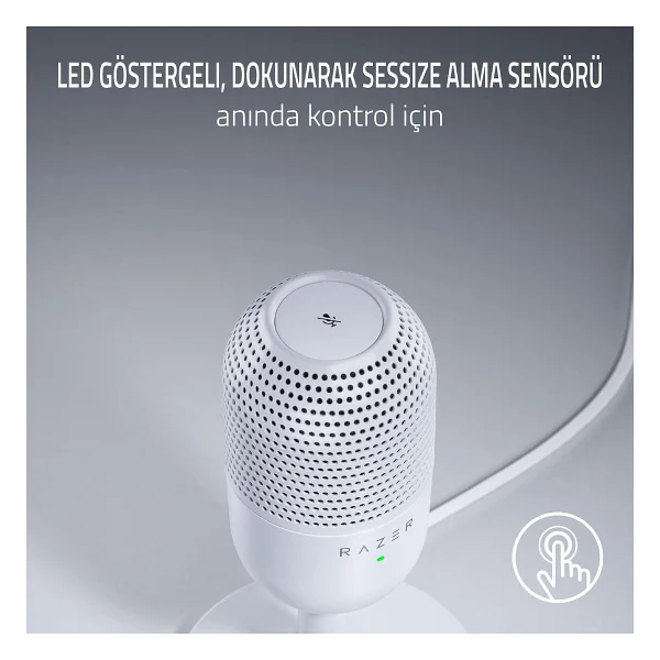 Razer Seiren V3 Mini Ultra Kompakt Beyaz USB Mikrofon - Görsel 4