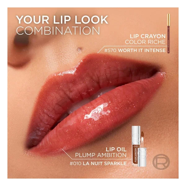 L 'oreal Paris Plump Ambition Hyaluron Nemlendirici 510 La Nuit Sparkle Dudak Parlatıcısı - Görsel 8
