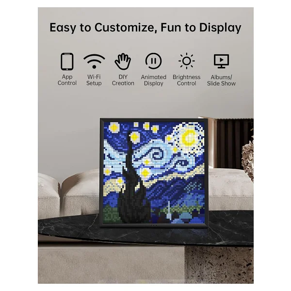 Divoom Pixoo 64x64 Piksel LED Fotoğraf Çerçevesi - Görsel 4