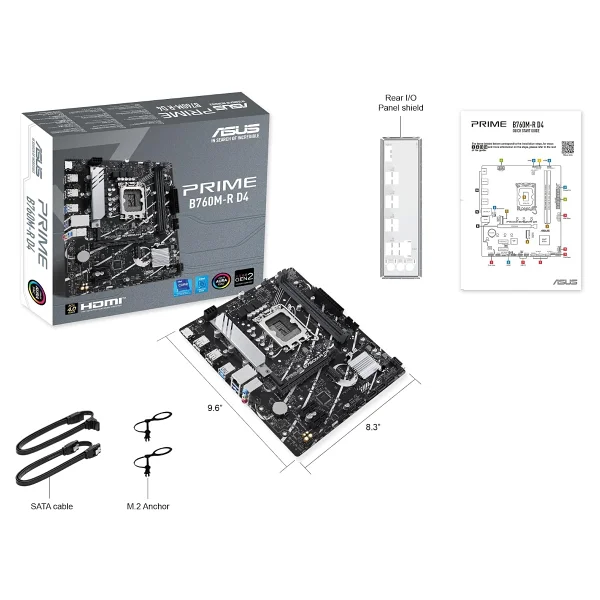 Asus Prime B760m-R D4 Intel Lga1700 DDR4 Micro Atx Anakart - Görsel 7