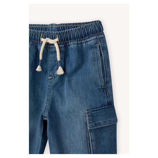 DeFacto %100 Pamuk Jogger Fit Jean Pantolon Erkek Bebek G6143A526SP - Görsel 6