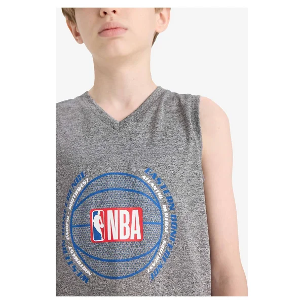 DeFacto Erkek Çocuk NBA Wordmark V Yaka Atlet - Görsel 6