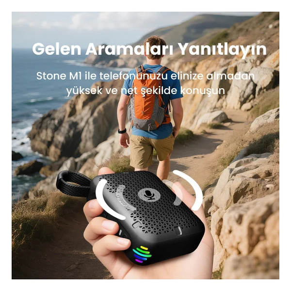 Nowgo Stone M1 Kahverengi Bluetooth Hoparlör - Görsel 3
