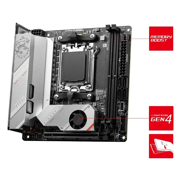 MSI MPG B650I Edge Wi-Fi AMD AM5 DDR5 Mini ITX Anakart - Görsel 5