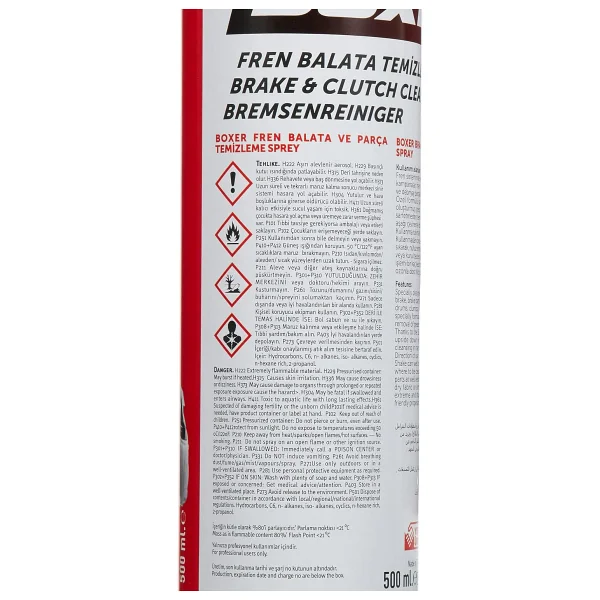 Caldini Boxer Fren Balata Temizleme Spreyi 500ML - Görsel 4