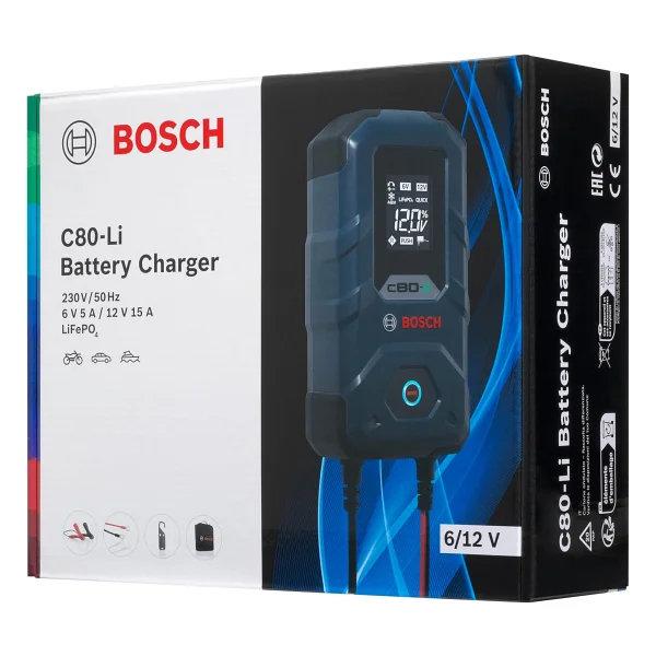 Bosch C80-Li 6-12 V 15 A Akü Şarj Cihazı - Görsel 2