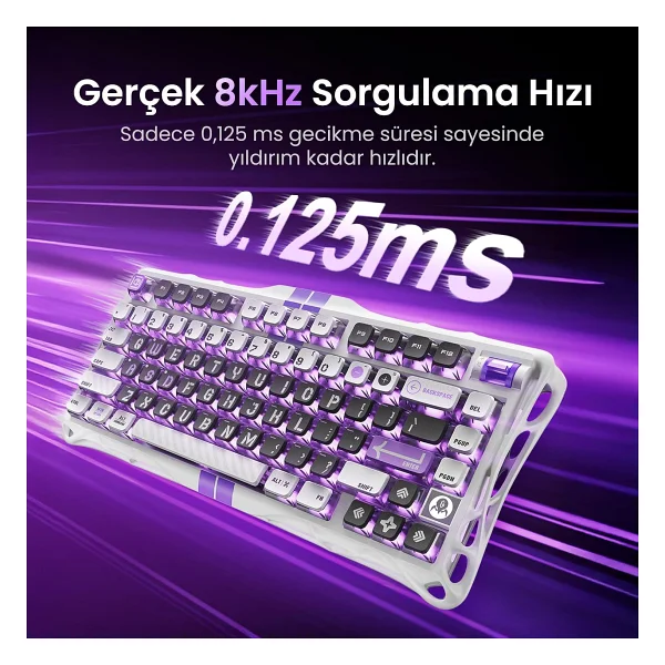 Gravastar Mercury V75 He Siyah RGB %75 Tkl Magnetic Switch Kablolu Mekanik Oyuncu Klavyesi - Görsel 4