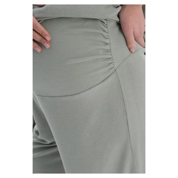 Dagi Kadın Kaşkorse Hamile Tişört Şort Pijama Takımı, Viskon, Açık Yeşil, M - Görsel 6