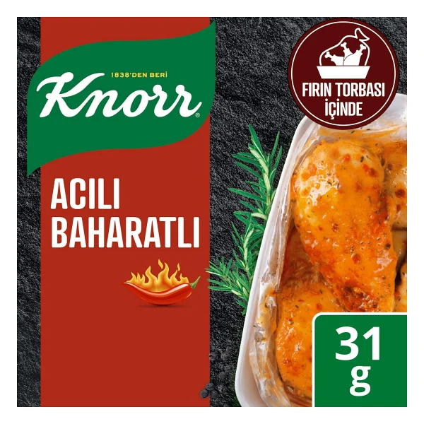 Knorr 31 gr Acılı Baharatlı Fırında Tavuk Çeşnisi - Görsel 3