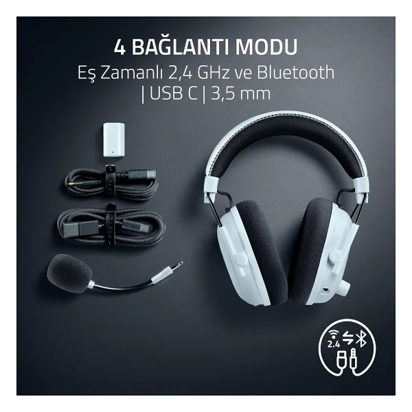 Razer Blackshark V3 Pro 7.1 USB Kablolu/Kablosuz Kulak Üstü Oyuncu Kulaklığı - Görsel 8