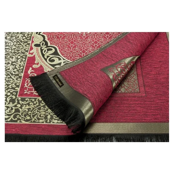 ihvan online Ekonomik Osmanlı Tafta Seccade - 0150 (Bordo) - Görsel 4