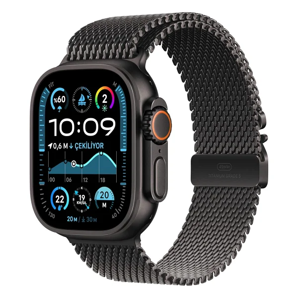 Apple Watch Ultra 2 GPS + Cellular 49mm Natürel Titanyum Kasa Ve Uçuk Kahve Alpine Loop Kordon Akıllı Saat - Görsel 8