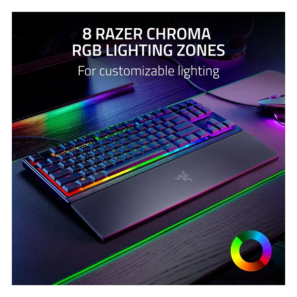 Razer Ornata V3 Tkl RGB Mecha-Membrane Switch Kablolu Oyuncu Klavyesi - Görsel 7