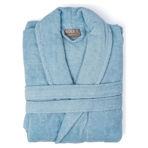 Soley Minerva Ekstra Yumuşak %100 Pamuk Kadın / Erkek Unisex Bornoz - Görsel 7