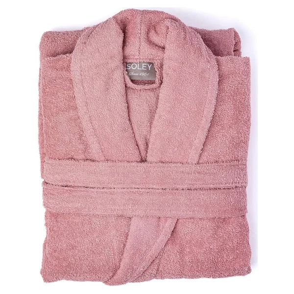 Soley Minerva Ekstra Yumuşak %100 Pamuk Kadın / Erkek Unisex Bornoz - Görsel 5