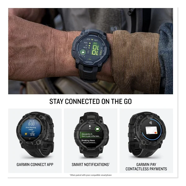 Garmin Instinct 3 45mm AMOLED Akıllı Saat - Görsel 5