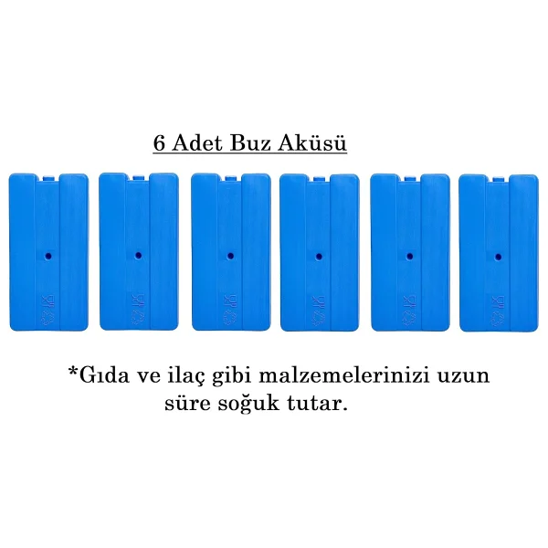 Buz Aküsü Buz Kasedi Ice Box 6'lı Set (370 Ml X 6) - Görsel 2
