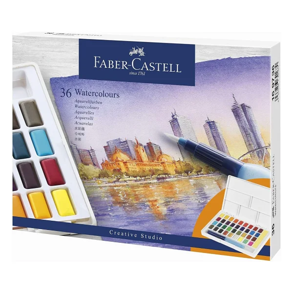 Faber-Castell Creative Studio 36'lı Tablet Sulu Boya - Görsel 5