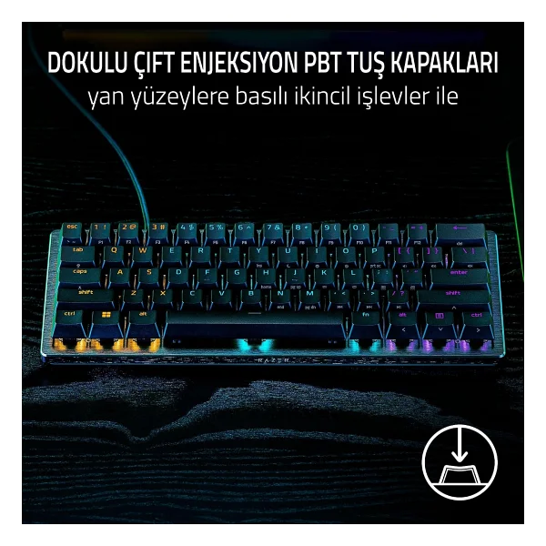 Razer Huntsman V3 Pro Mini %60 RGB Tkl Analog Optical Switch Kablolu Mekanik Oyuncu Klavyesi - Görsel 7