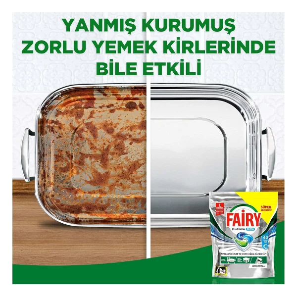 Fairy Platinum Fresh Bulaşık Makinesi Tableti 40'lı - Görsel 3