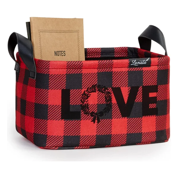Ocean Home Textile Love Baskılı Dikdörtgen Jüt Sepet //24x17x14 - Görsel 8