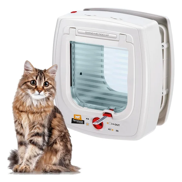 Ferplast Swıng 1 Kedi-Köpek Kapısı, Beyaz, 14,8X14,5, Standard - Görsel 7