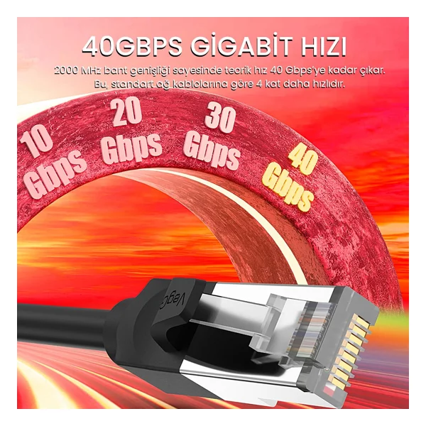 Veggieg V-E639 Ftp 20 M Cat6 Patch Kablo - Görsel 4