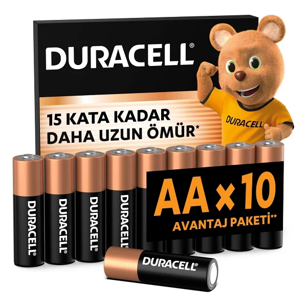Duracell Lr6/Mn1500 10'lu Alkalin Aa Kalem Pil - Görsel 2