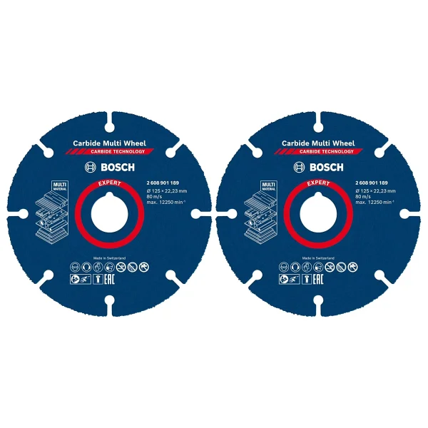 Bosch 1x EXPERT Carbide Multi Wheel Kesici Diskler (Sert ahşap, Çivili ahşap, Plastik, Alçıpan panel, Ø 76 mm, Aksesuar Mini Avuç Taşlama Makinesi) - Görsel 10