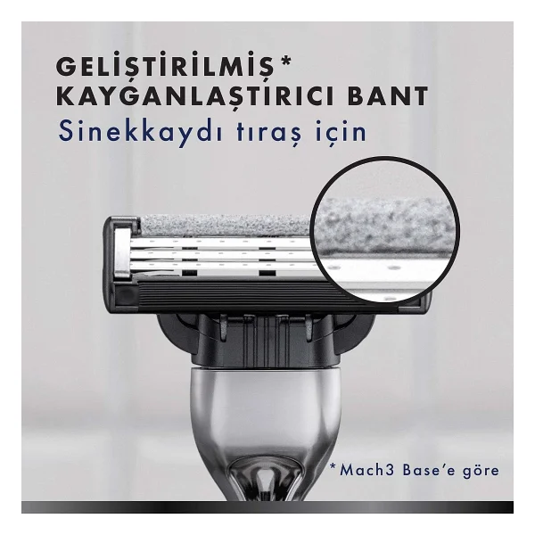 Gillette Mach3 Charcoal 4'lü Yedek Tıraş Bıçağı - Görsel 6