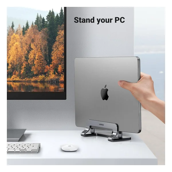 Ugreen Dikey Bilgisayar Standı, Çift Yuvalı Ayarlanabilir Alüminyum Laptop Standı, MacBook Air/Pro, Windows Dizüstü Bilgisayarlar, 13-17 İnç Laptoplar İle Uyumlu Masaüstü Tutucu - 20471 - Görsel 2