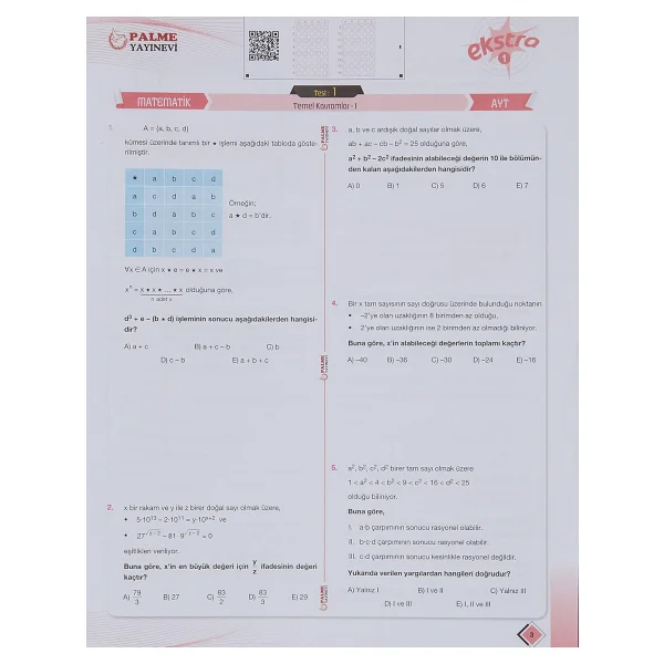Palme Yayınevi Ayt Eşit Ağırlık Ekstra Son Tekrar Soru Kitabı - Görsel 6