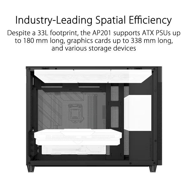 Asus Prime Ap201 Temperli Fanlı Micro Atx Bilgisayar Kasası - Görsel 2
