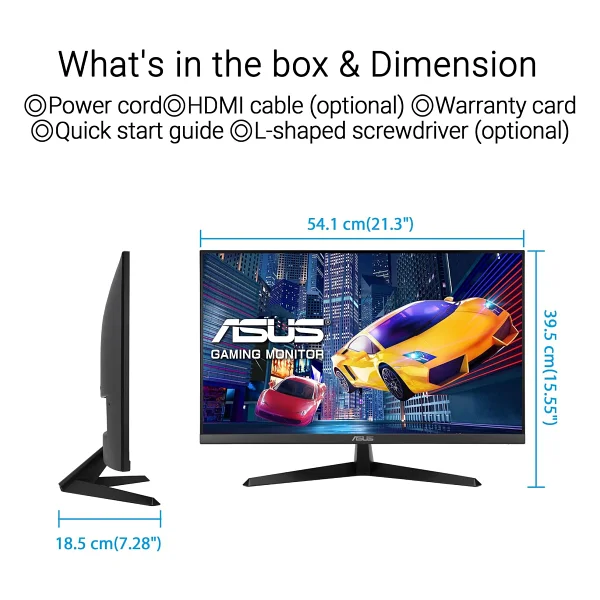 Asus VY249HGR 23.8'' 1MS 120Hz VGA/HDMI VESA IPS LED Gaming Monitor - Görsel 8