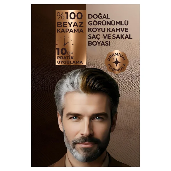 Softto Plus Expert Men Dark Brown Hair Color - Koyu Kahve / Geliştirilmiş Formül / Doğal Görünüm - Görsel 2