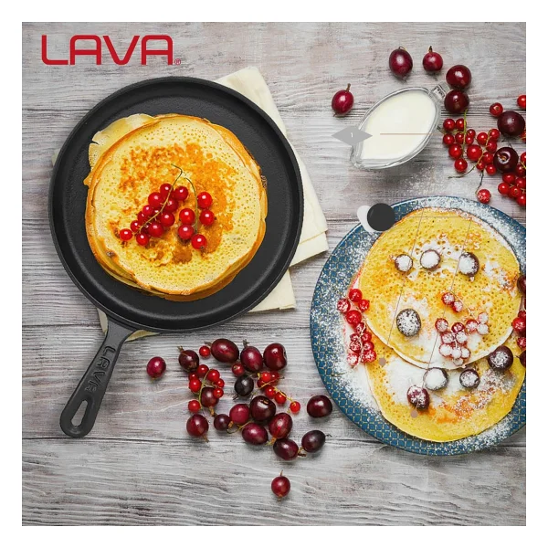 Lava Metal Saplı 20 Cm Döküm Krep Tavası - Görsel 8