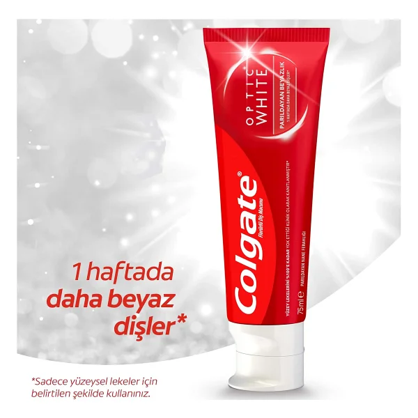 Colgate Optic White Parıldayan Beyazlık 75 Ml Florürlü Diş Macunu - Görsel 3