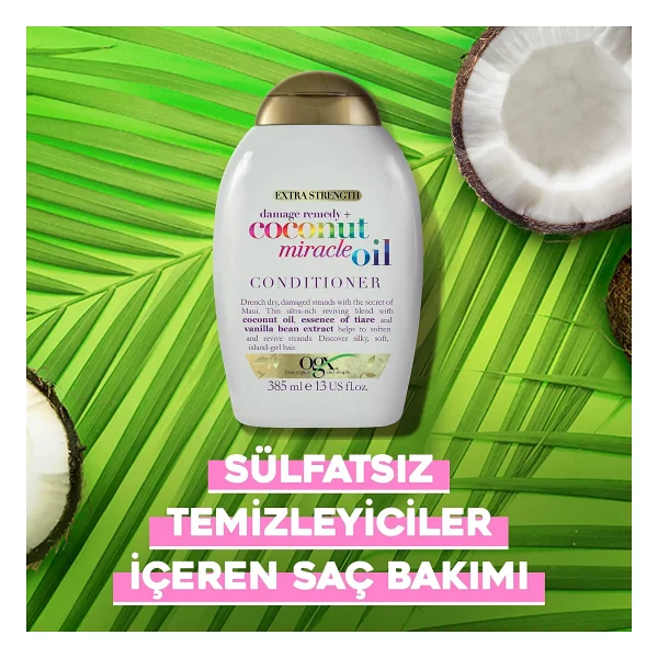 Ogx Coconut Miracle Oil 385 Ml Saç Kremi - Görsel 7