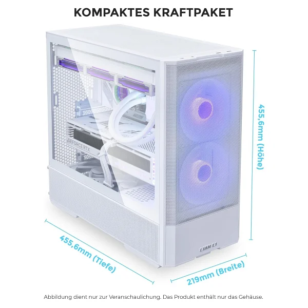 Lian Li Lancool 207rw Argb Fanlı Beyaz Atx Oyuncu Kasası - Görsel 4