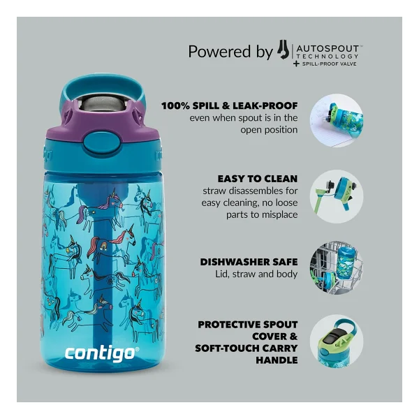 Contigo Gizmo Flip Pro 420 Ml Tritan Çocuk Suluğu - Görsel 5