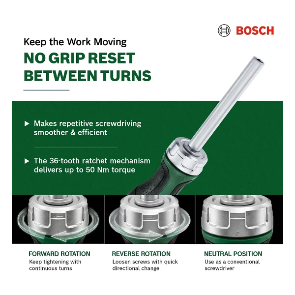 Bosch 1600a02bx2 12 Parça Cırcırlı Tornavida Seti - Görsel 4