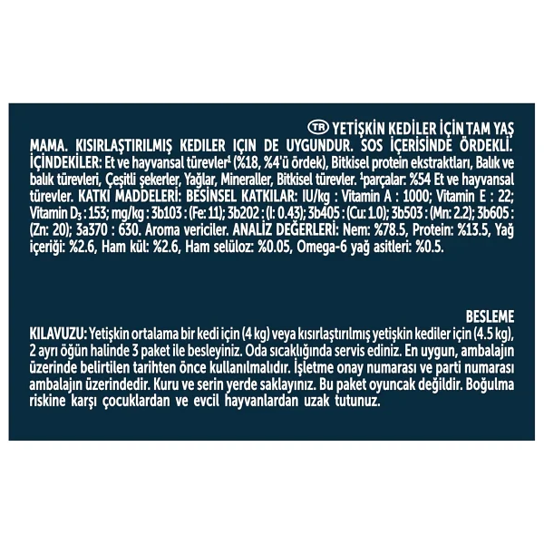 Felix Felix Lezzetli Et Dilimleri Ordekli Kedi Yas Mamasi 80 Gr X 26 Li - Görsel 4