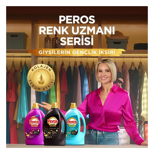 Peros Renk Uzmanı Kolajen Serum Etkisi Siyahlar Sıvı Deterjan 2 lt - Görsel 2