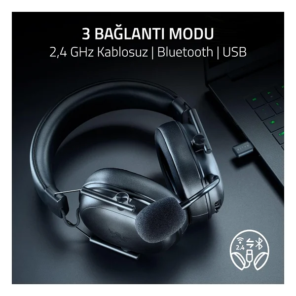 Razer Blackshark V3 X Hyperspeed Rz04-05420100-R3m1 7.1 USB Kablolu/Kablosuz Kulak Üstü Oyuncu Kulaklığı - Görsel 8